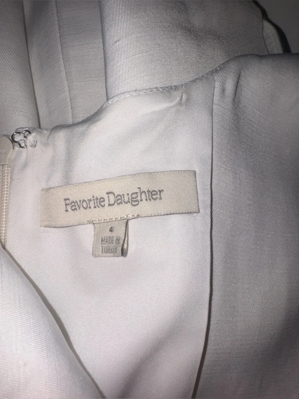 NEW Favorite Daughter The MORGAN ivory linen blend mini dress sz 4 - Picture 8 of 11